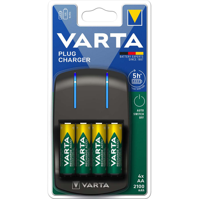 Varta NiMH Battery Charger AA/AAA including 4x AA 2100mAh