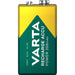 Varta Rechargeable NiMH Battery E-Block - 9 V DC, 200 mAh, Precharged, 6HR61 - Green / Yellow