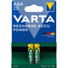 Varta Rechargeable NiMH Battery AAA - 1.2 V DC, 1000 mAh, Precharged, Precharged - 2-Blister Card