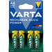 Varta Rechargeable NiMH Battery AA - 1.2 V DC - 2500 mAh - 4-Blister Card, 