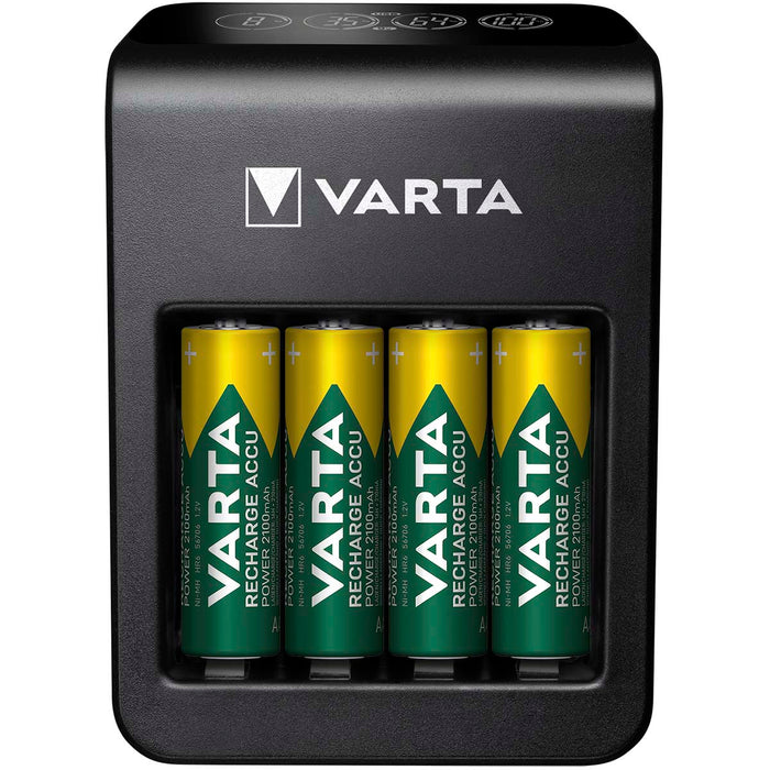 Varta NiMH LCD Plug Charger+ (AA, AAA & 9 Volt) including 4x AA 2100 mAh