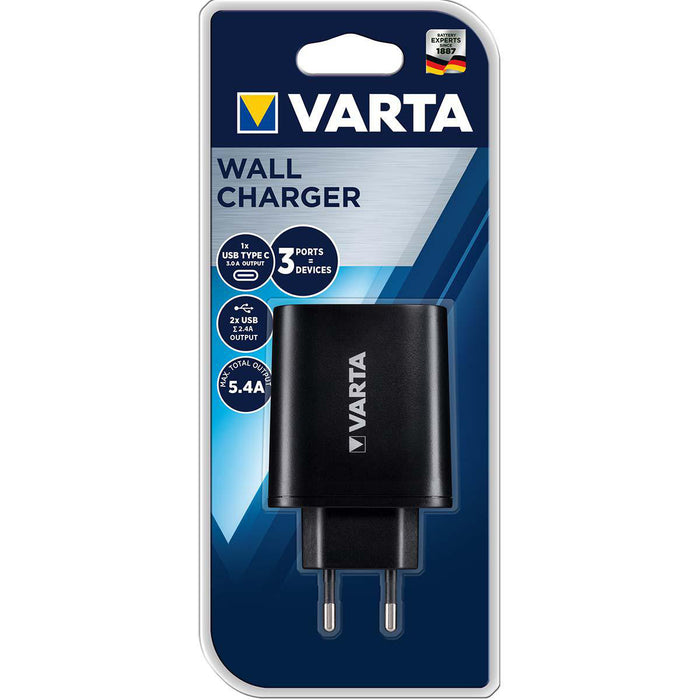 Varta USB Wallcharger (2x USB-A / 1x USB-C)