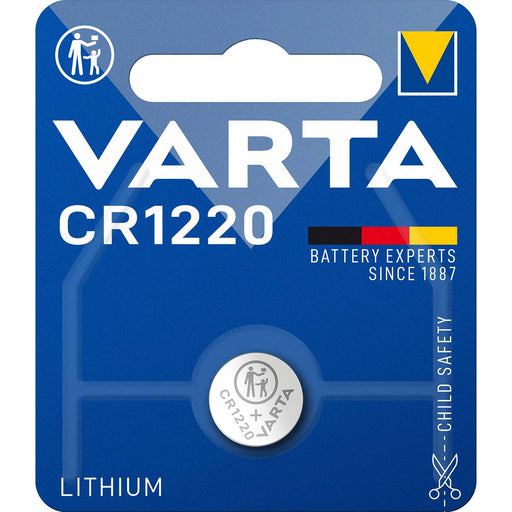 Varta Lithium Button Cell Battery CR1220 - 3 V DC, 35 mAh, 1-Blister, 1-Blister - Silver