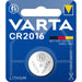 Varta Lithium Button Cell Battery CR2016 - 3 V DC, 87 mAh, 1-Blister, 1-Blister - Silver