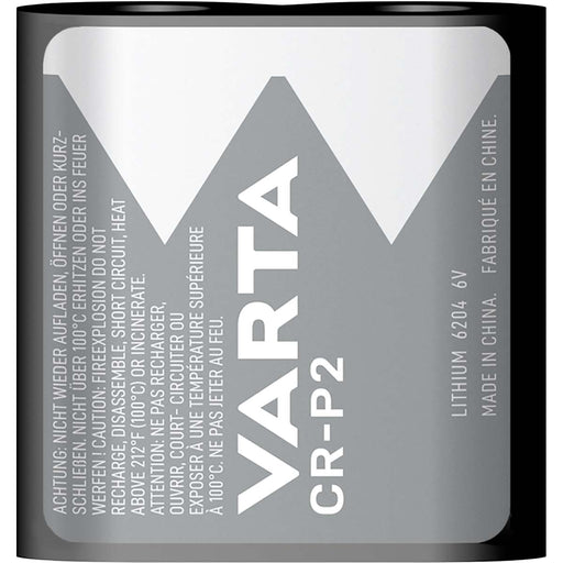 Varta Lithium Battery CR-P2 - 6 V DC, 1450 mAh, 1-Blister, 1-Blister - Grey / Silver