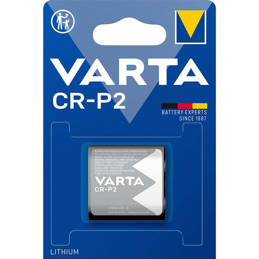 Varta Lithium Battery CR-P2 - 6 V DC, 1450 mAh, 1-Blister, 1-Blister - Grey / Silver