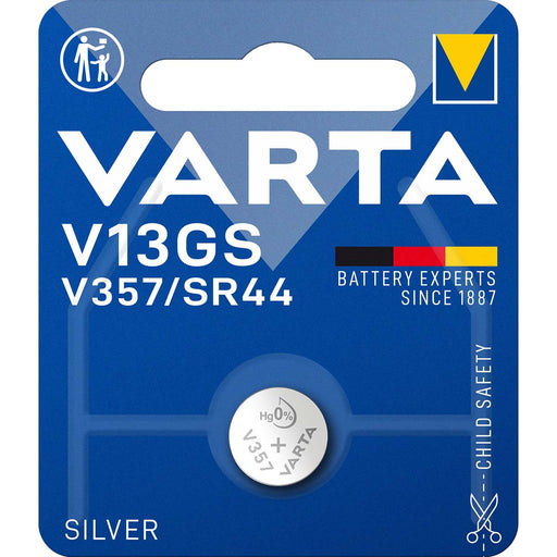 Varta Silver-Oxide Battery SR44 - 1.55 V DC, 155 mAh, 1-Blister, Watch - Silver