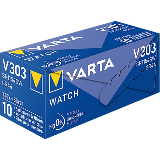 Varta Silver-Oxide Battery SR44 - 1.55 V DC, 170 mAh, 1-Pack, Watch - Silver