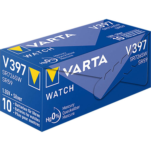 Varta Silver-Oxide Battery SR59 - 1.55 V DC, 30 mAh, 1-Pack, Watch - Silver