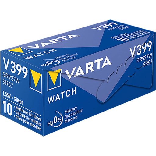 Varta Silver-Oxide Battery SR57 - 1.55 V DC, 42 mAh, 1-Pack, Watch - Silver