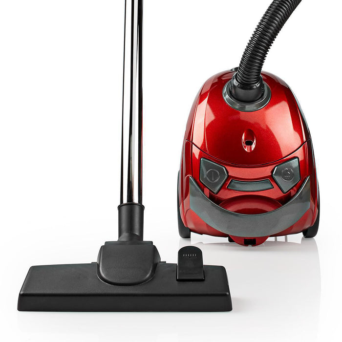 Nedis Vacuum Cleaner - With Bag, 700 W, Dust capacity: 1.5 l, Hepa - Anthracite / Red