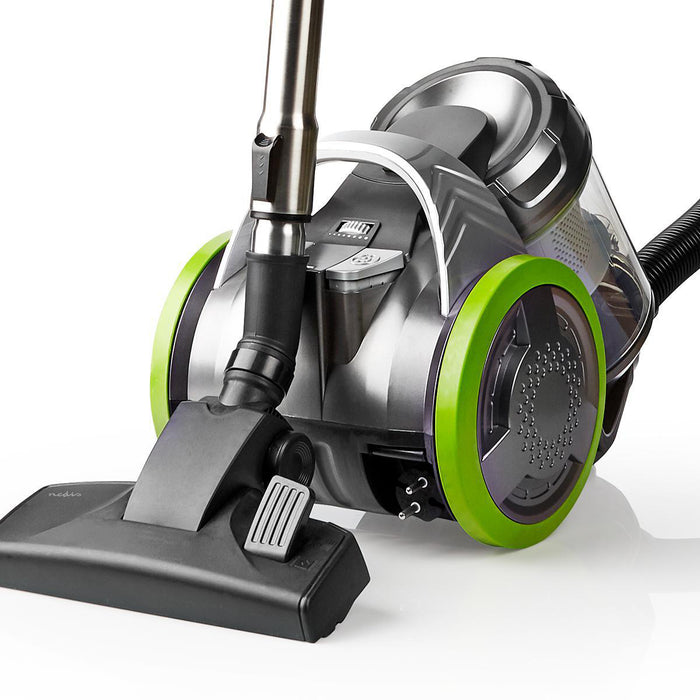 Nedis Vacuum Cleaner - Bagless, 700 W, Dust capacity: 3.5 l, HEPA air filter - Anthracite / Green