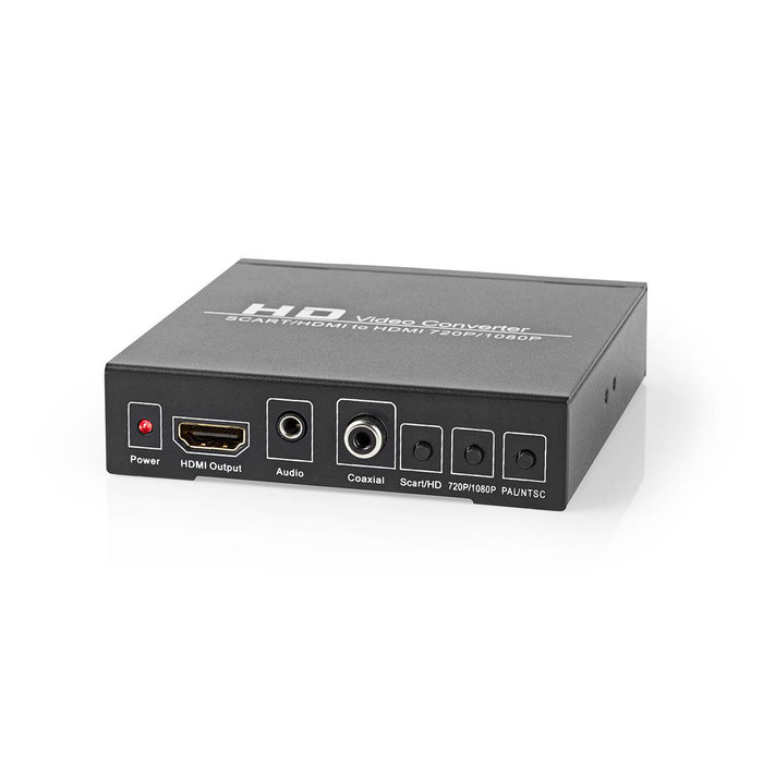 Nedis HDMI Converter - SCART Female, HDMI Output / 1x 3.5 mm sound out / 1x Digital Audio, 1-way, Aluminium - Anthracite