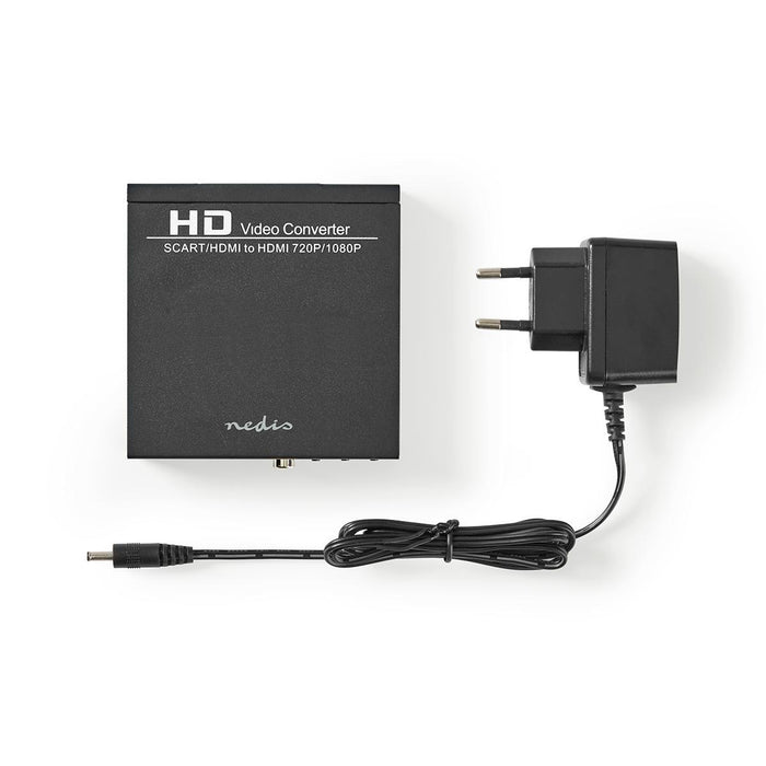 Nedis HDMI Converter - SCART Female, HDMI Output / 1x 3.5 mm sound out / 1x Digital Audio, 1-way, Aluminium - Anthracite