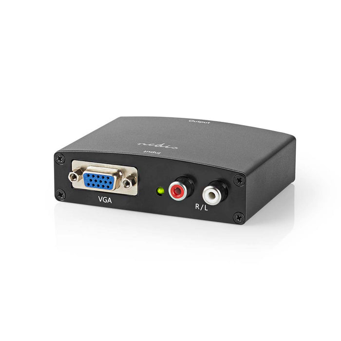 Nedis HDMI Converter - VGA Female / 2x RCA Male, HDMI Output, 1-way, Aluminium - Anthracite