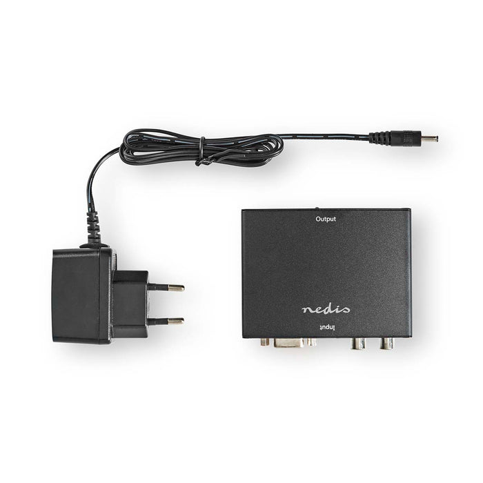 Nedis HDMI Converter - VGA Female / 2x RCA Male, HDMI Output, 1-way, Aluminium - Anthracite