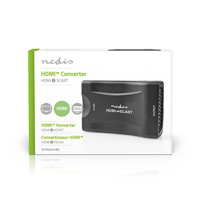 Nedis HDMI Converter - HDMI Input, SCART Female, 1-way, ABS - Black