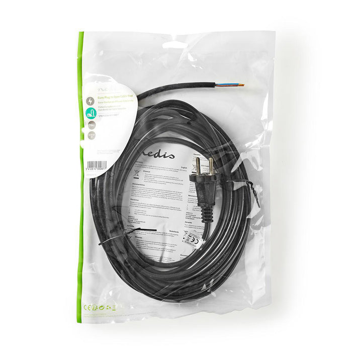 Nedis Vacuum Cleaner Power Cord - 7.00 m, Type F (CEE 7/7), 250 V AC, Black - PVC