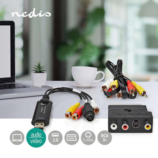 Nedis Video Grabber - USB 2.0 - 480p - A/V Cable / Scart, 