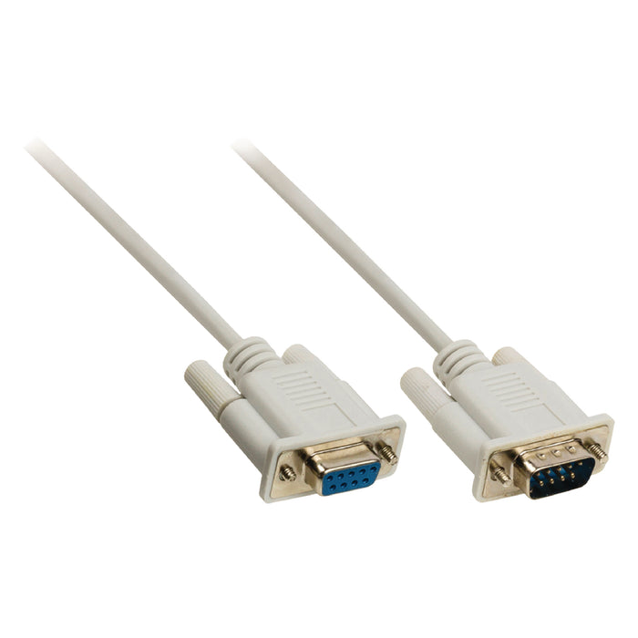 Valueline Serial Cable D-SUB 9-Pin Male - D-SUB 9-Pin Female 0.50 m Ivory