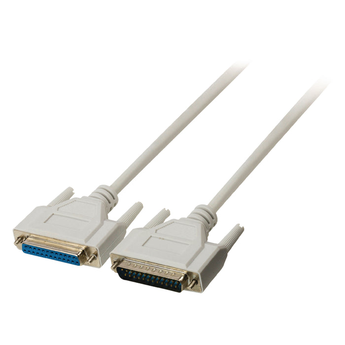 Valueline Serial Cable D-SUB 25-Pin Male - D-SUB 25-Pin Female 3.00 m Ivory