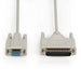 Valueline Serial Cable D-SUB 9-Pin Female - D-SUB 25-Pin Male 2.00 m Ivory