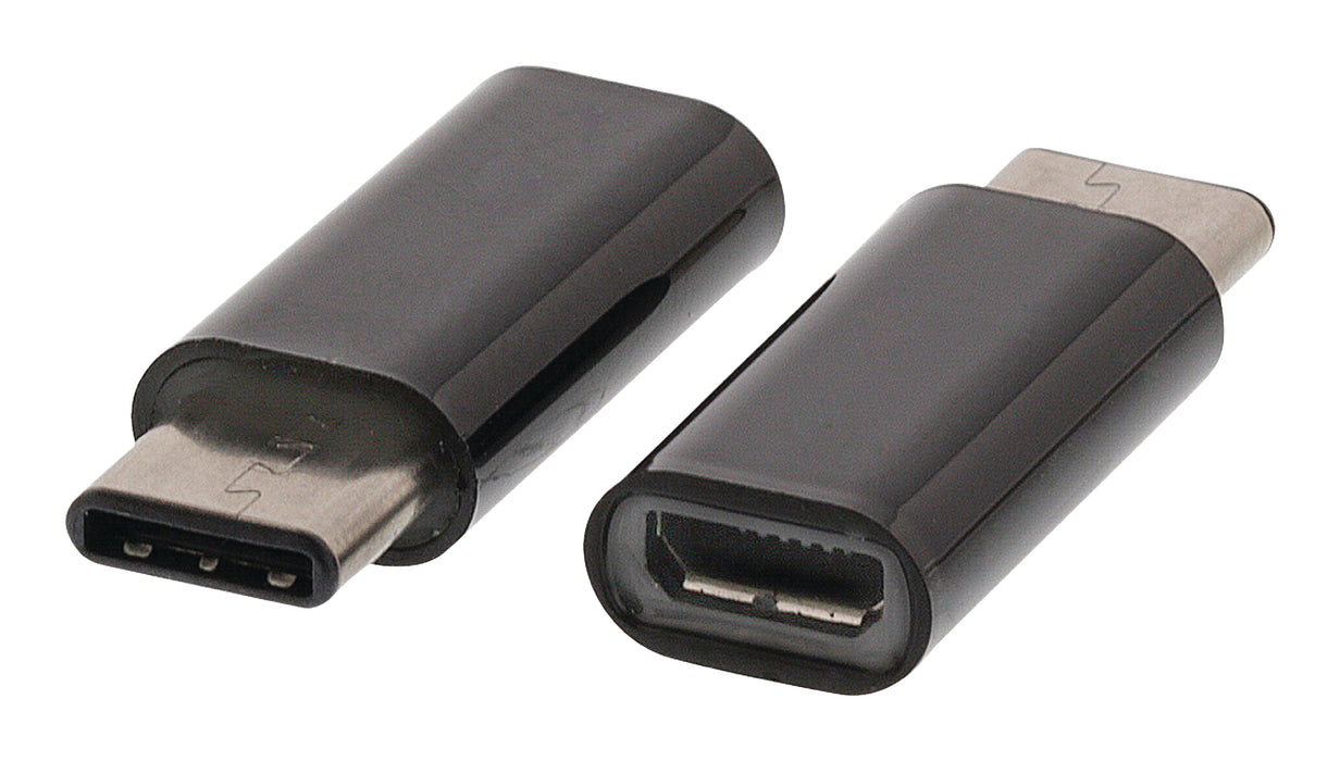 Valueline USB 2.0 Adapter USB-C Male - USB Micro B Female Black