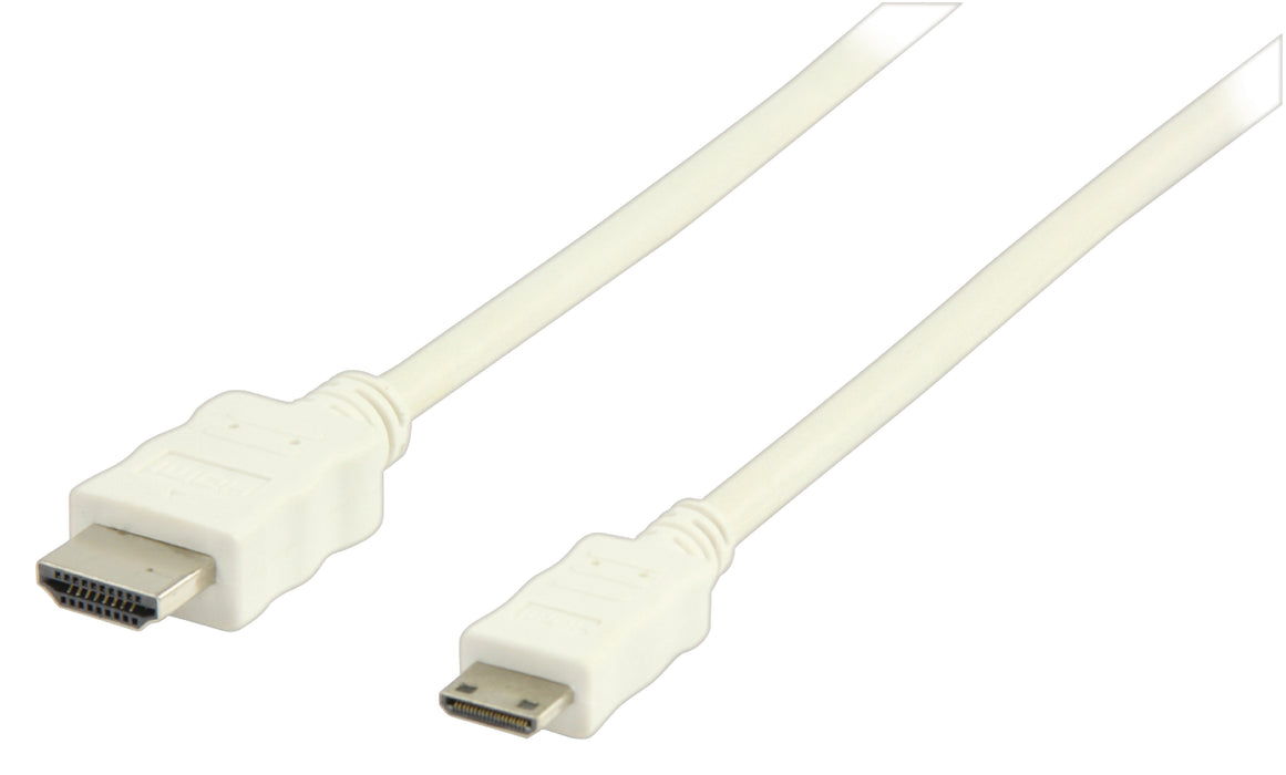 Valueline High Speed HDMI Cable with Ethernet HDMI Connector - HDMI Mini Male 2.00 m White