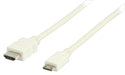 Valueline High Speed HDMI Cable with Ethernet HDMI Connector - HDMI Mini Male 1.00 m White