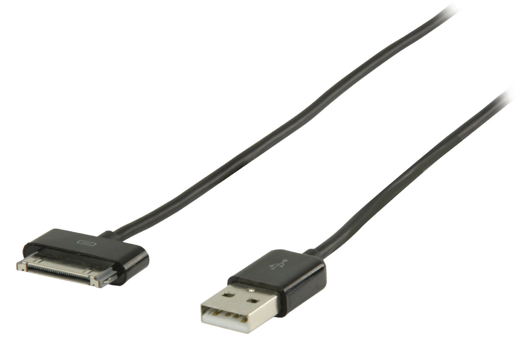 Valueline Sync and Charge Cable Apple Dock 30-pin - USB-A Male 2.00 m Black