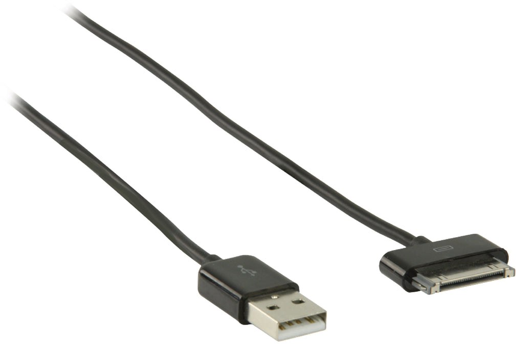 Valueline Sync and Charge Cable Apple Dock 30-pin - USB-A Male 2.00 m Black