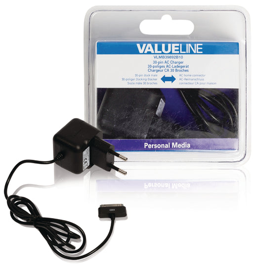 Valueline Wall Charger 1-Output 2.1 A 2.1 A Apple 30-Pin Black