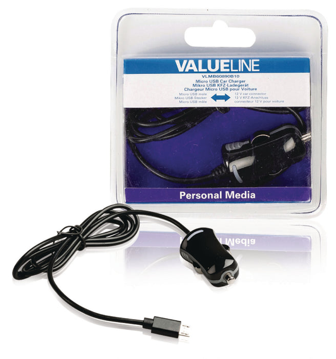 Valueline Car Charger 1-Output 2.1 A Micro USB Black