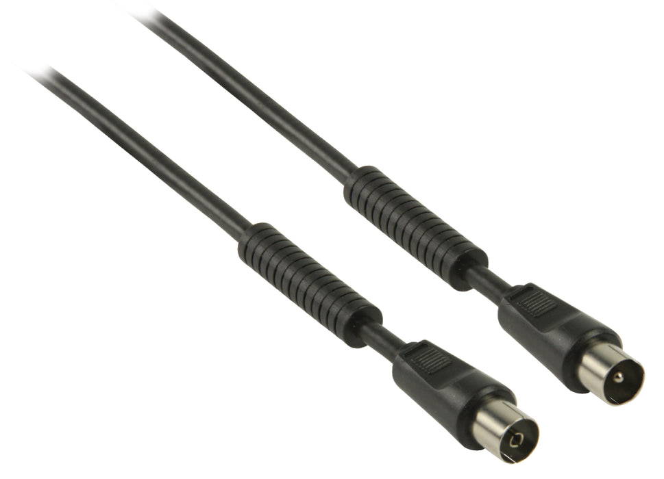 Valueline Coax Cable 100 dB Coax Male - Coax Female 10.0 m Black