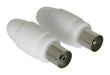 Valueline Coax Connector Male - Female White