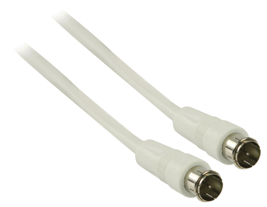 Valueline Antenna Cable F-Male Quick - F-Male Quick 10.0 m White