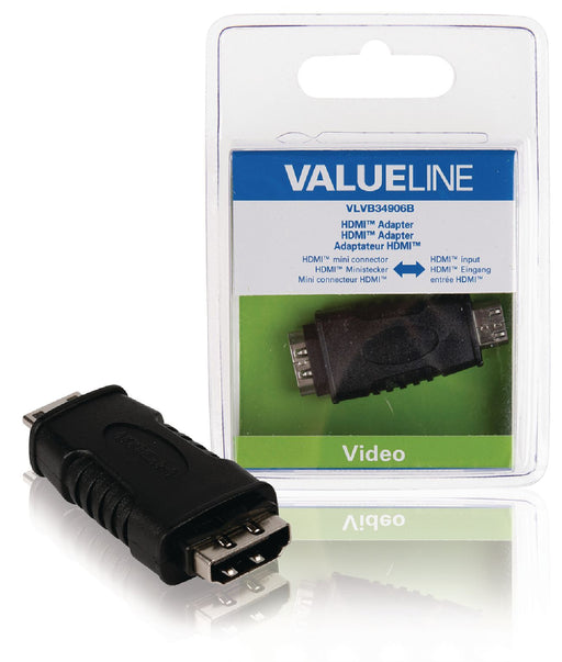 Valueline High Speed HDMI with Ethernet Adapter HDMI Mini Male - HDMI Female Black