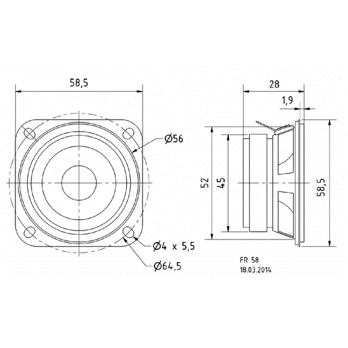 Visaton 5.8 cm (2.3&quot;) full-range loudspeaker