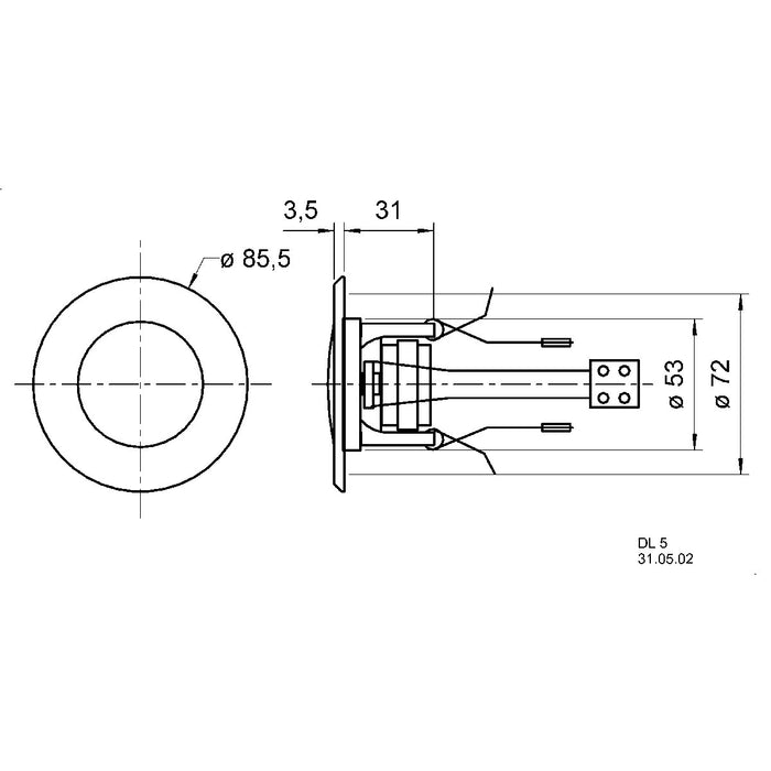 Visaton DL 5 - 8 Ohm - 5 cm (2&quot;) ceiling speaker