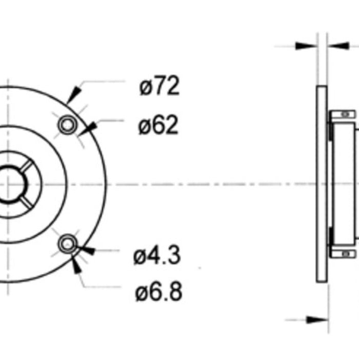 Visaton DTW 72 - 8 Ohm - 14 mm (0.6&quot;) polycarbonate dome driver