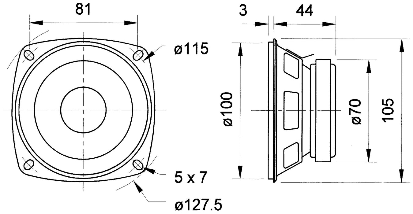 Visaton FR 10 - 8 Ohm - 10 cm (4&quot;) fullrange speaker