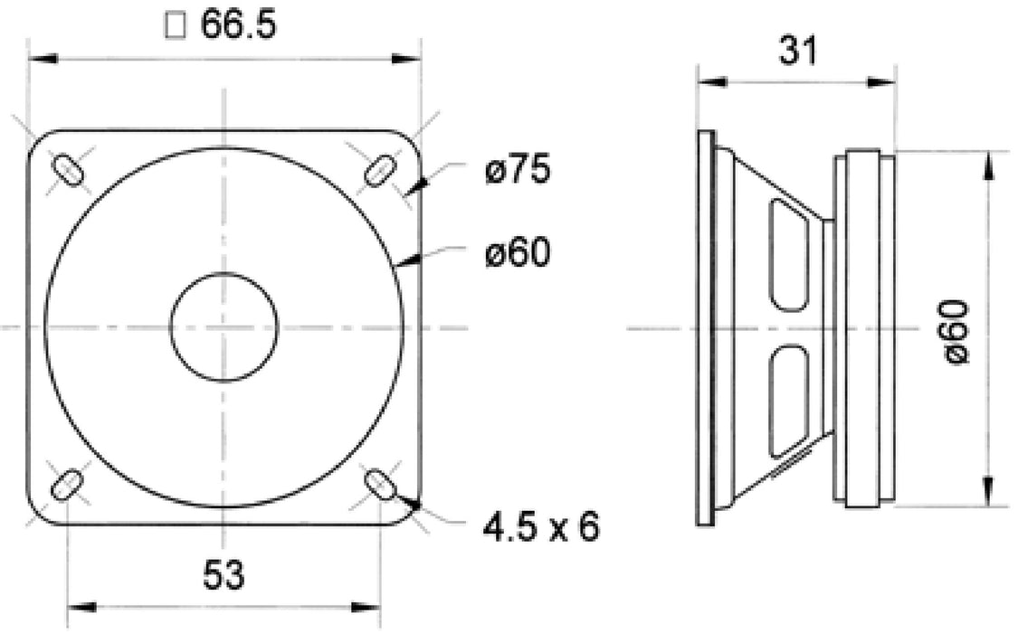 Visaton FRS 7 S - 8 Ohm - 6.5 cm (2.5&quot;) full-range speaker