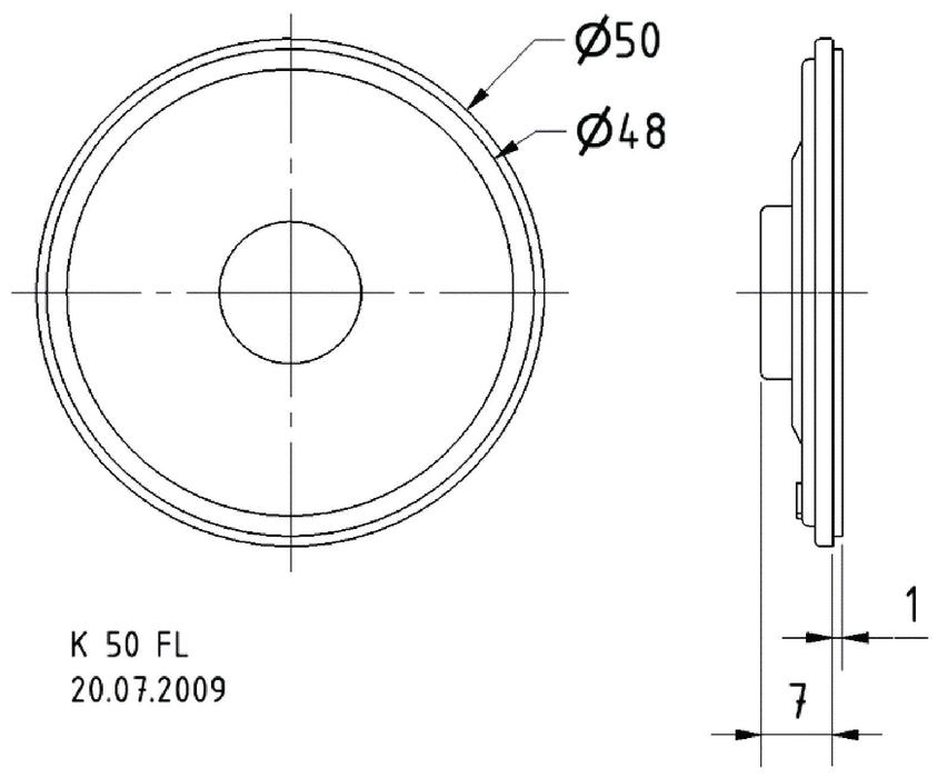 Visaton K 50 FL - 16 Ohm - 5 cm (2&quot;) miniature speaker