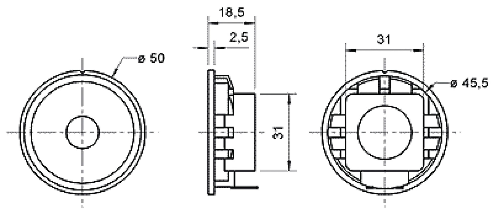 Visaton 5 cm (2&quot;) full-range speaker with a plastic basket and plastic diaphragm