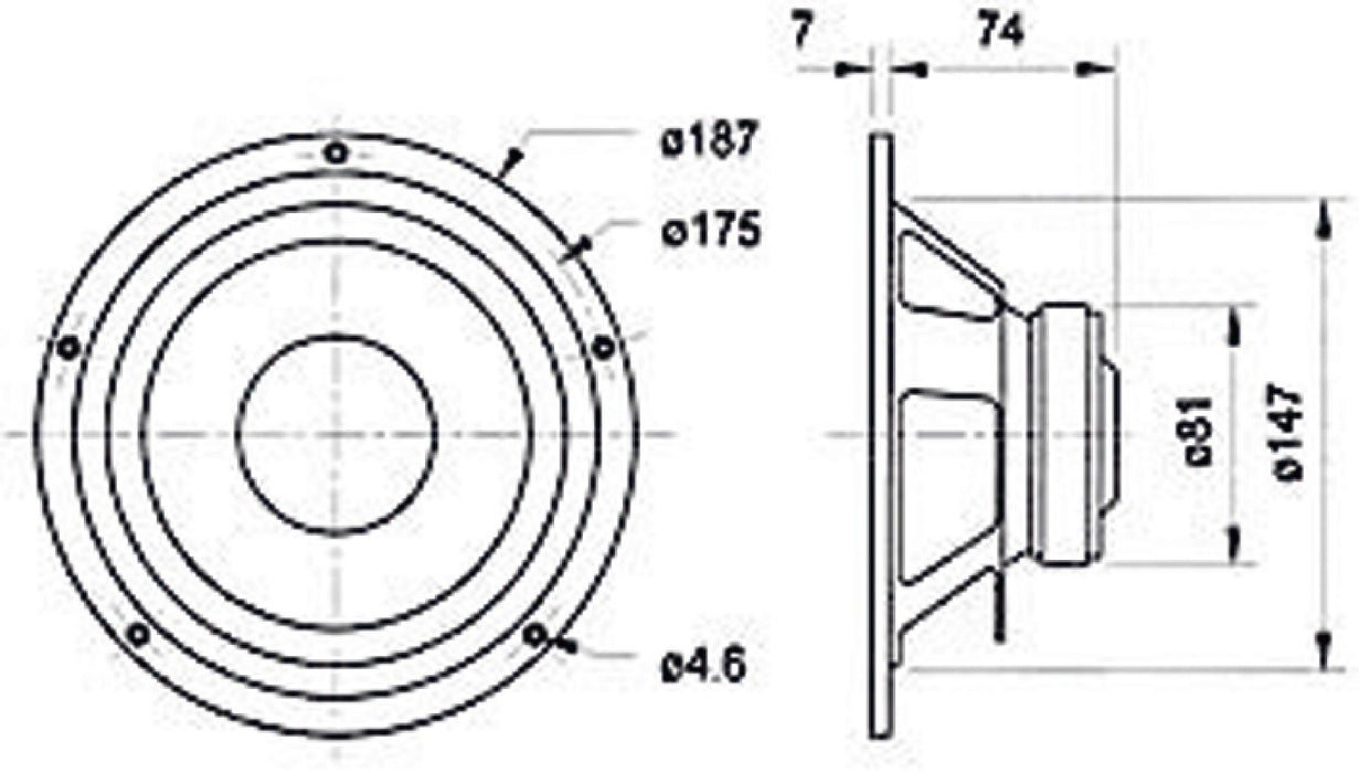 Visaton Woofer 17 cm (6.5&quot; ) 8 Ohm