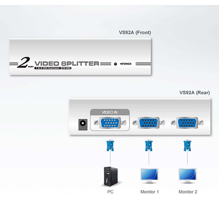 Aten 2-Port VGA Video Splitter (350 MHz)