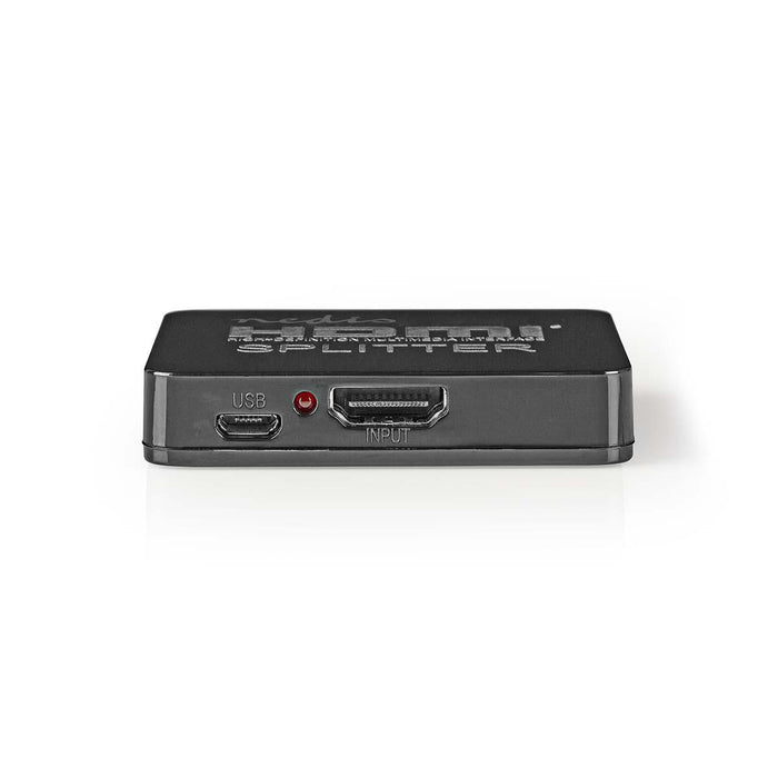 Nedis HDMI Splitter - 2 port(s), HDMI Input, 2x HDMI Output, ABS / PVC - Black