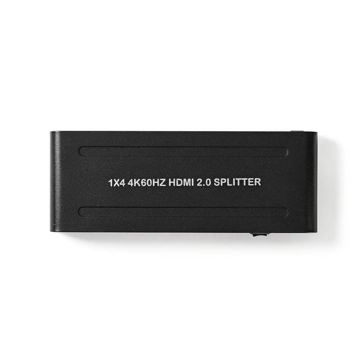 Nedis HDMI Splitter - 4 port(s), HDMI Input, 4x HDMI Output, Metal - Anthracite