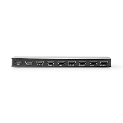 Nedis HDMI Splitter - 8 port(s), HDMI Input, 8x HDMI Output, Metal - Anthracite