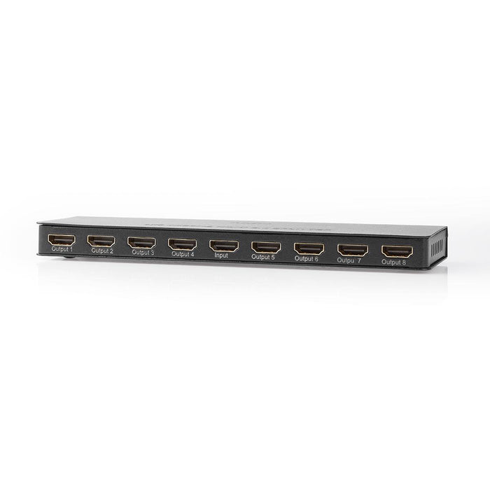 Nedis HDMI Splitter - 8 port(s), HDMI Input, 8x HDMI Output, Metal - Anthracite